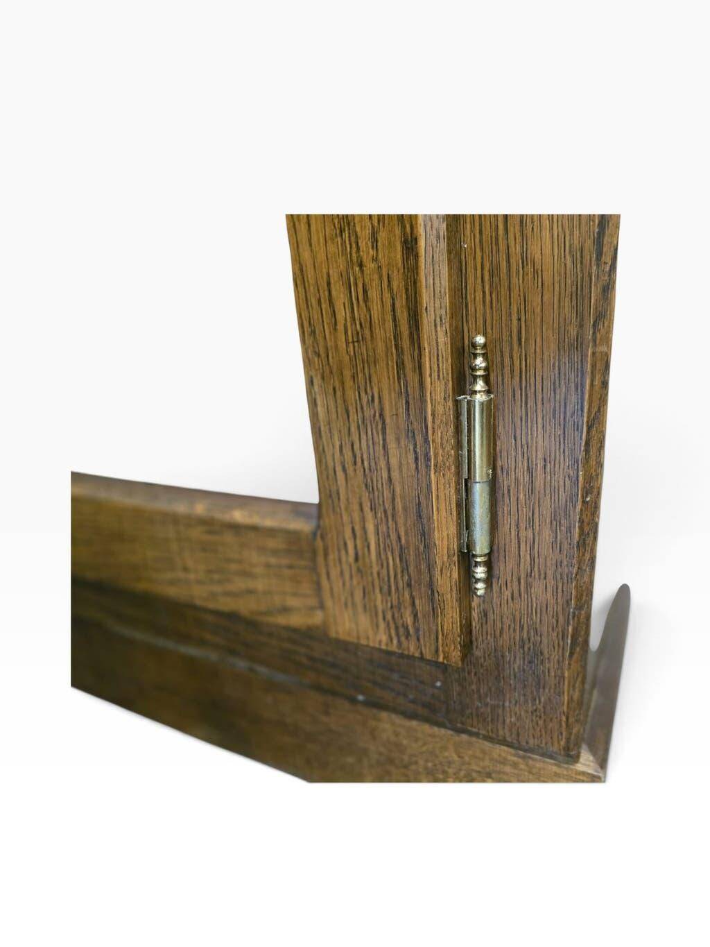 Robust vintage wooden display cabinet