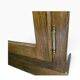 Robust vintage wooden display cabinet