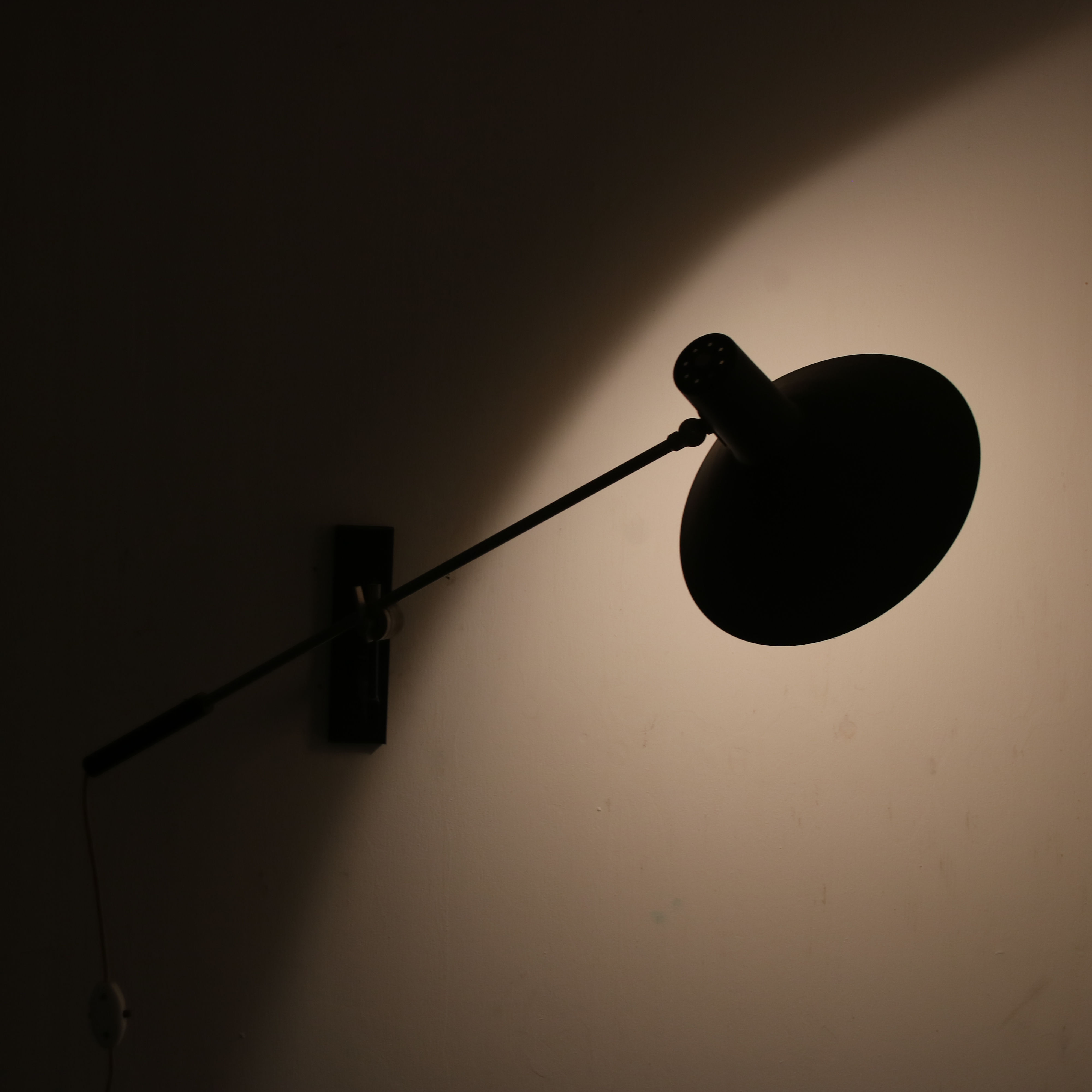 1960s Model “7105” wall lamp by J.J.M. Hoogervorst for Anvia, Netherlands