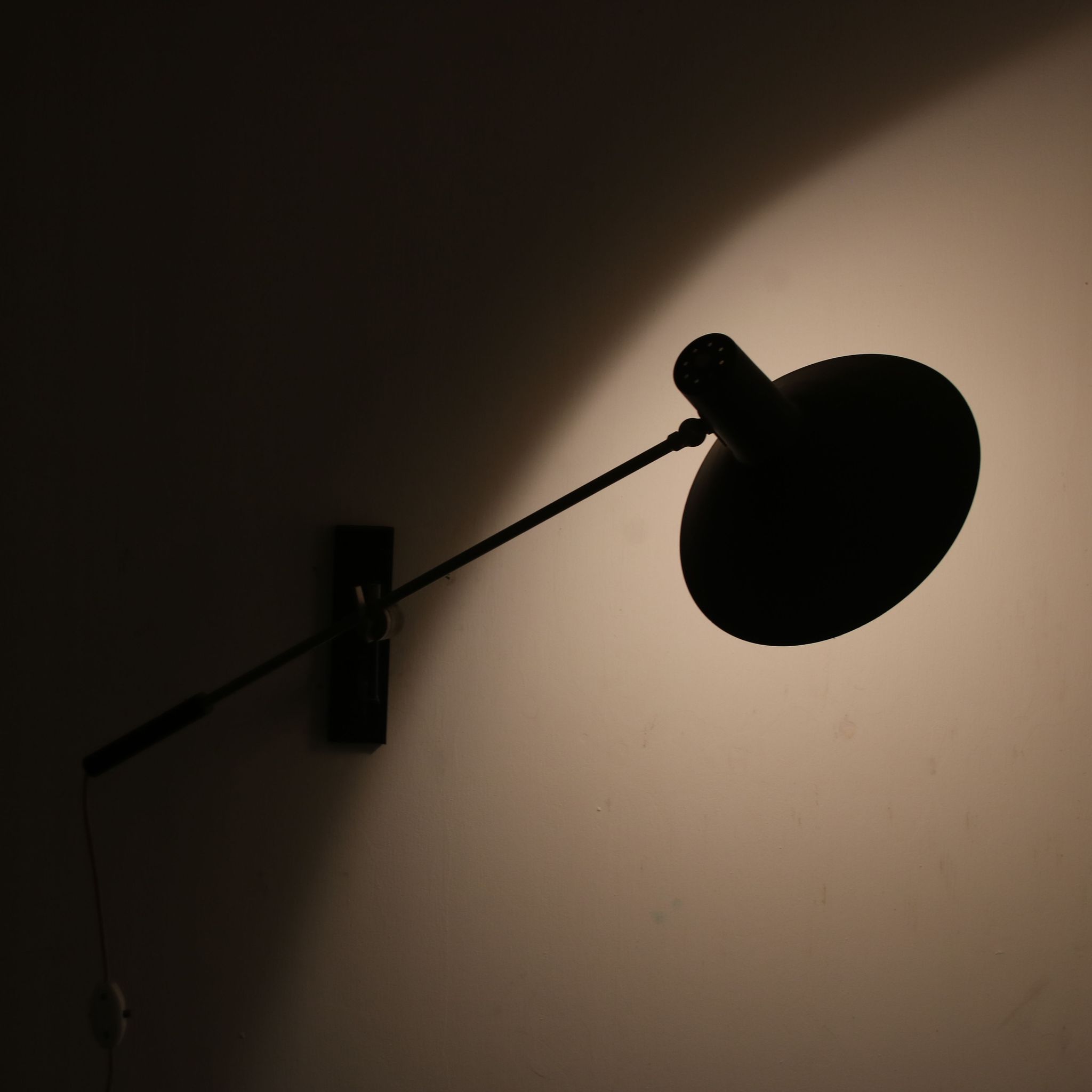 1960s Model “7105” wall lamp by J.J.M. Hoogervorst for Anvia, Netherlands