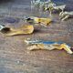Set of 12 animal knife rests. Sandoz design. Art Deco.