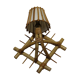 Rattan wall sconce