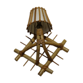 Rattan wall sconce