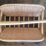 Rattan and caning Vintage magazine rack