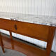 Large console in Calacatta Viola marble & solid cherry wood.