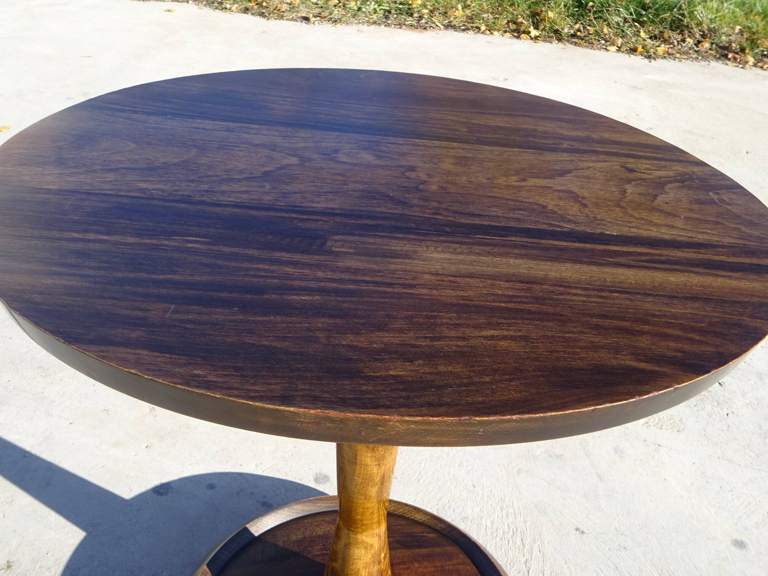 Solid wood pedestal table, Ø60cm
