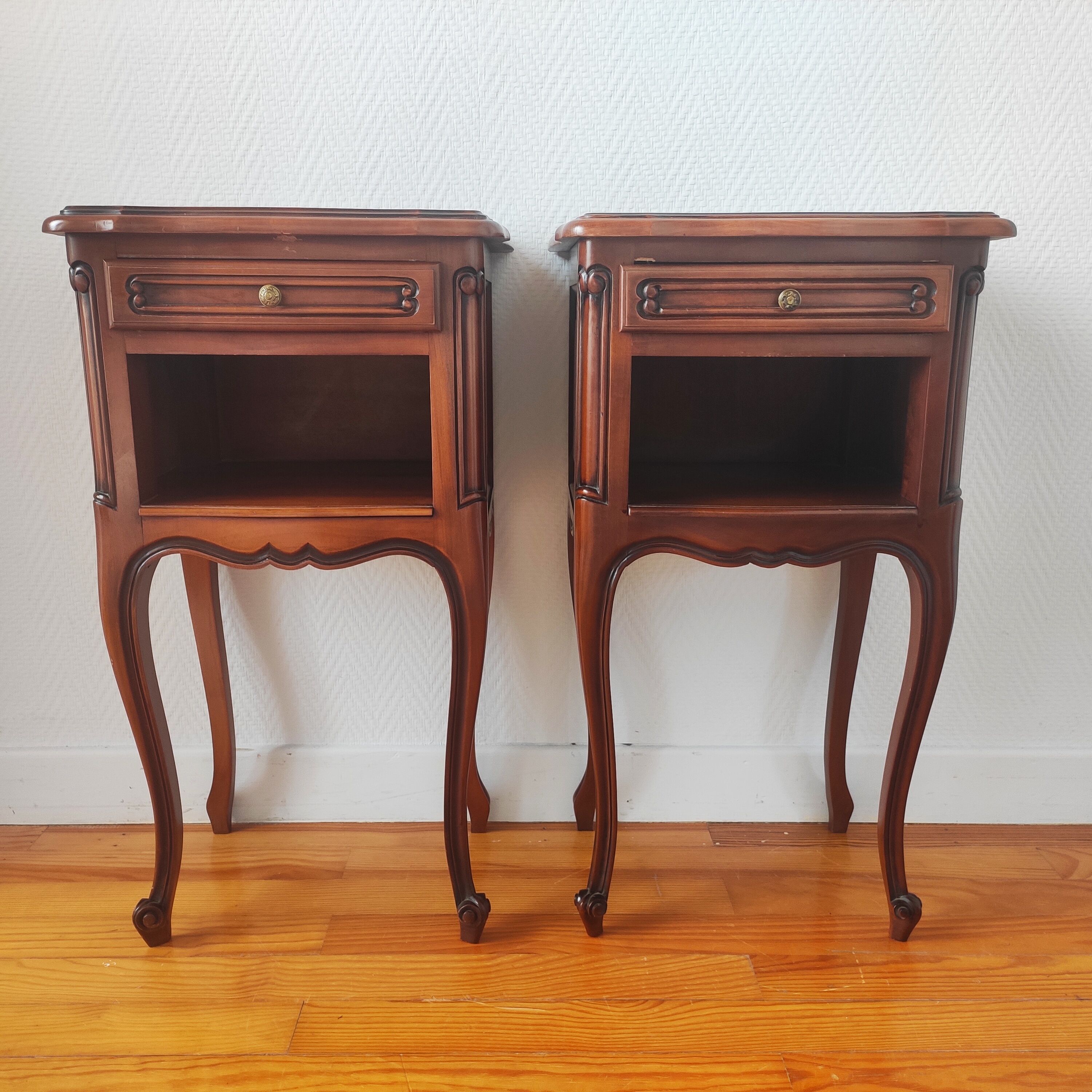 Pair of stylish bedside tables