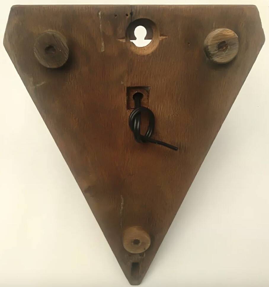 Old hand-carved wooden wall light