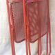 Orange metal folding chairs (set of 2) - 70s/80s