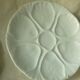 White porcelain oyster plates