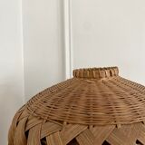 Braided wicker & rattan jar