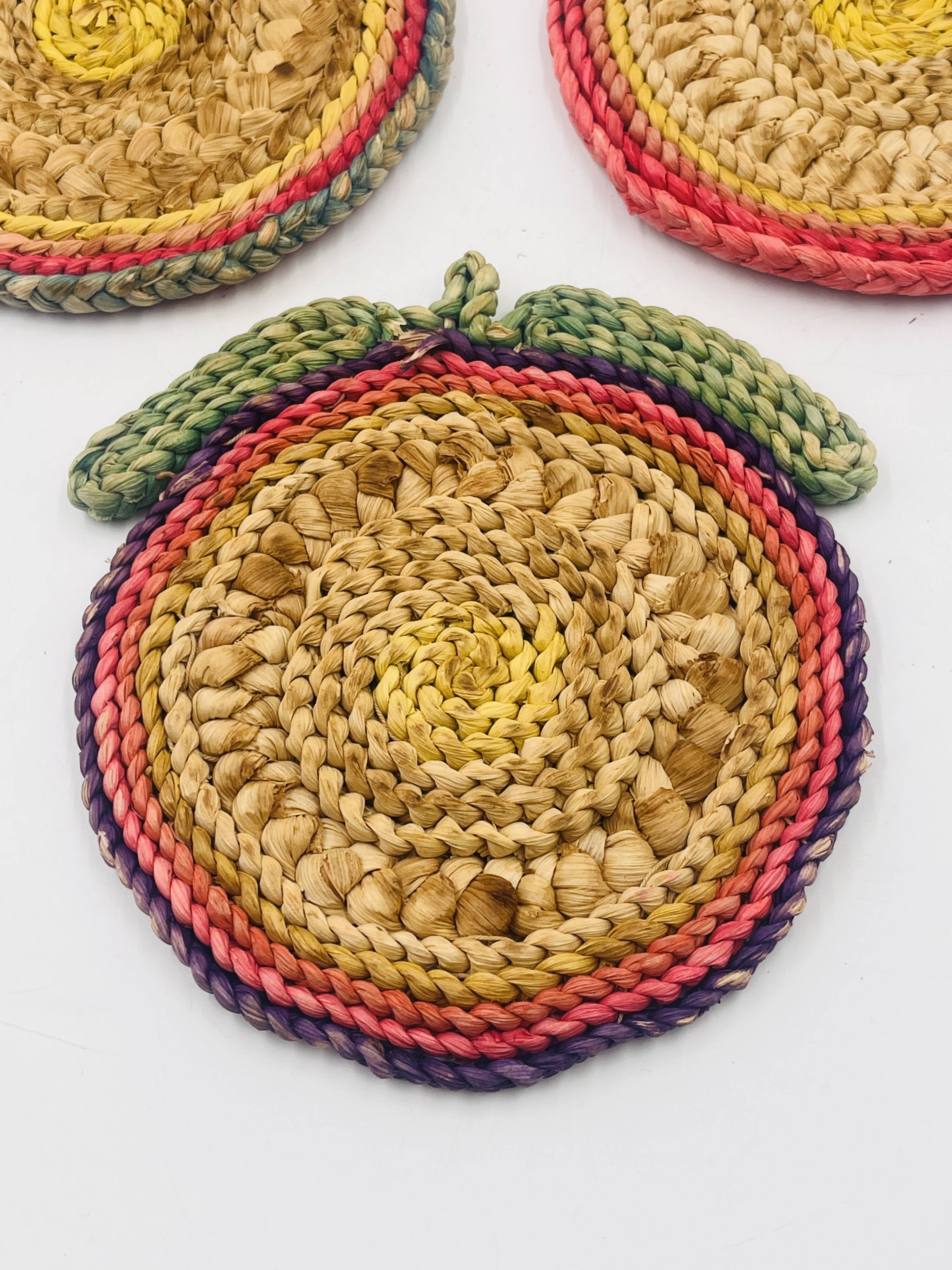 Set of 3 vintage rope trivets