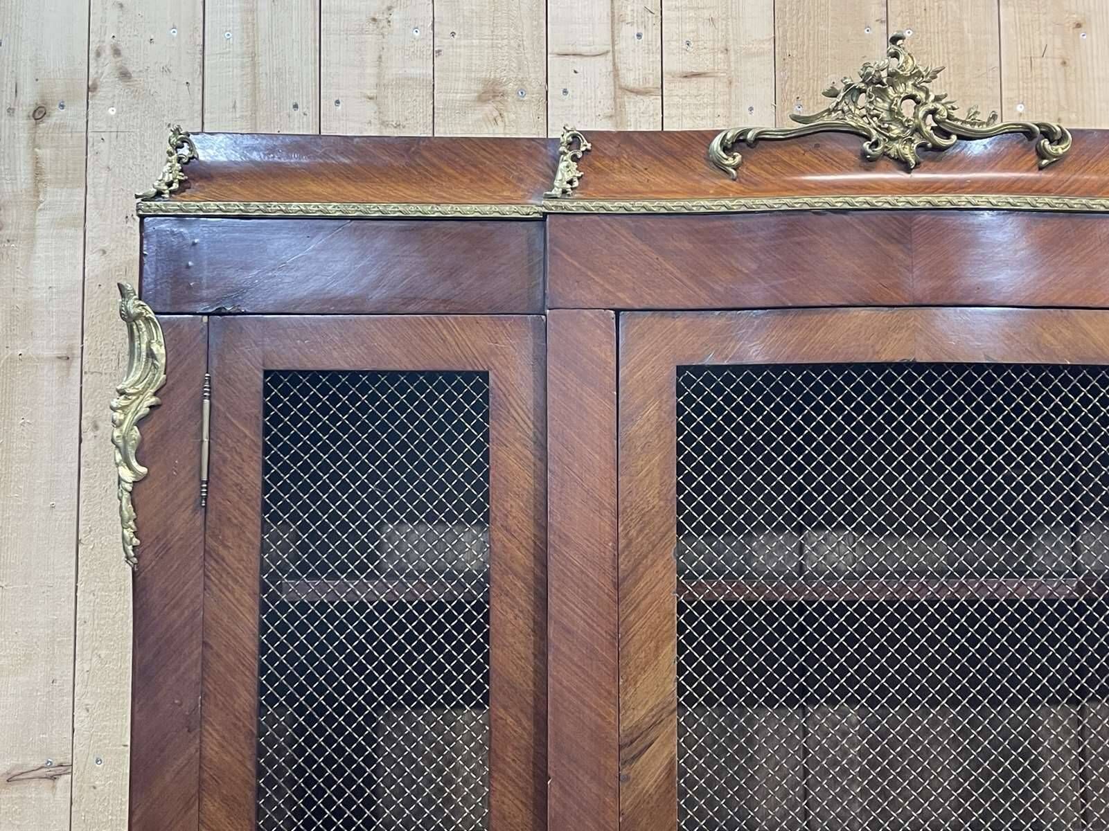 Late 19th century Regency style bookcase in rosewood and oak, removable