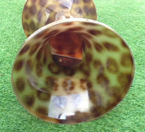 1970s Stool Tam Tam Transparent Leopard print (designer Henry Massonnet)