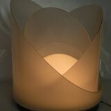 Large vintage white glass lamp model LT300 by Carlo Nason for Mazzega.