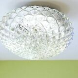 Glass flush mount bathroom ceiling or wall light