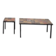 Pair of glazed ceramic coffee tables