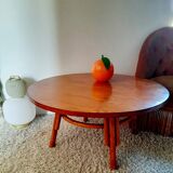 70s rattan coffee table