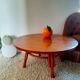 70s rattan coffee table