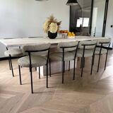 Travertine dining table