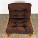 Scandinavian driver armchair in pine 70s