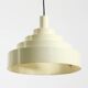 1960s Space Age heavy solid slatted metal pendant lamp
