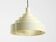 1960s Space Age heavy solid slatted metal pendant lamp