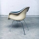 Mid-Century Black Leather Dax Armchair by Charles & Ray Eames for Herman Miller, 1960s