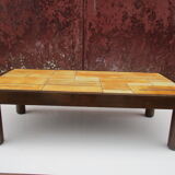 Vallauris coffee table by Raymonde Leduc gres modele aux herbiers vintage