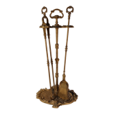 Gilded brass fireplace servant 2 elements