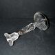 Portieux candlestick draped in moulded glass h22cm