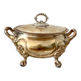 Silver metal tureen