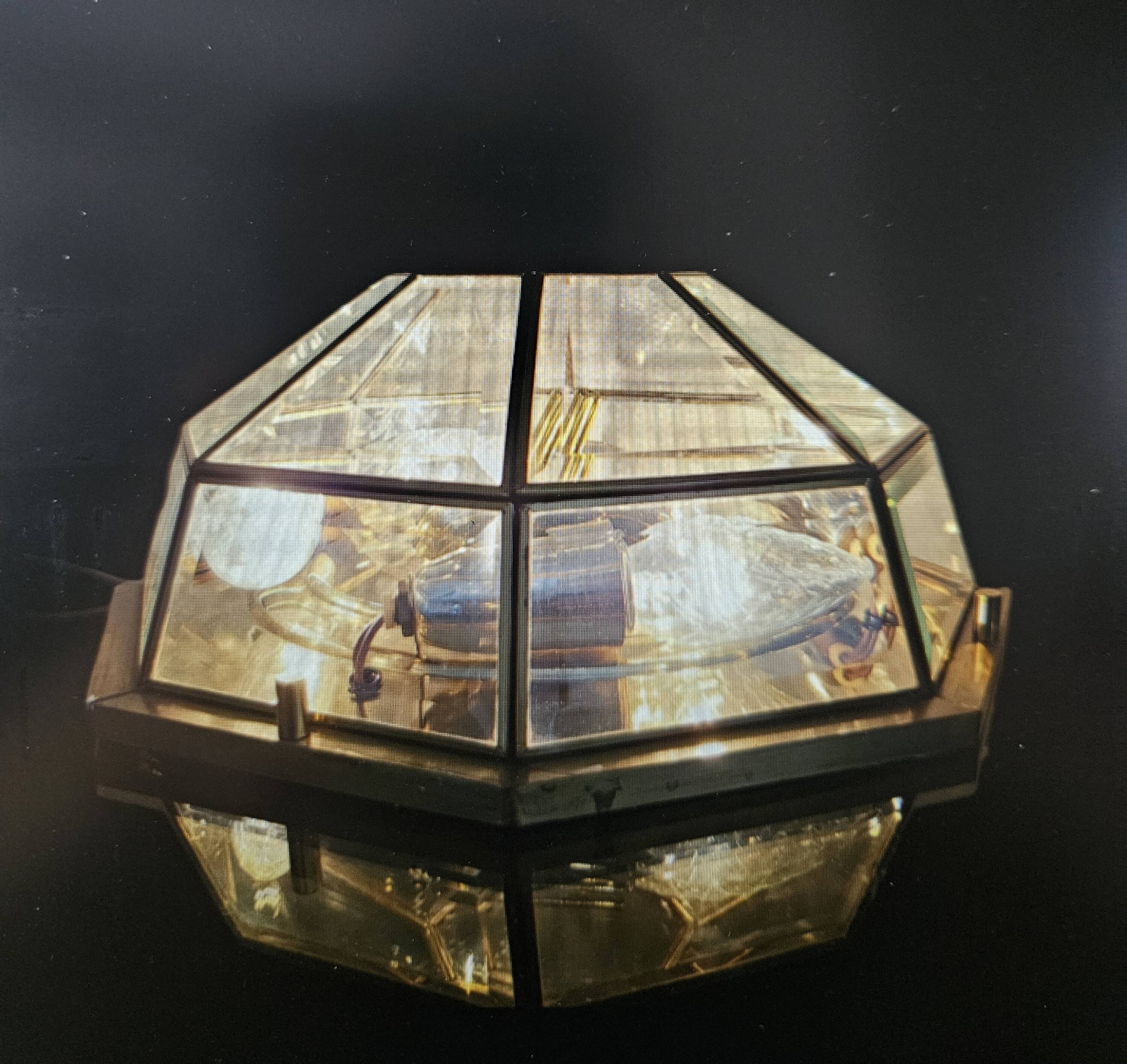 Lampe à suspension Achthoekige Deknudt Hollywood Regency Stijl 1980