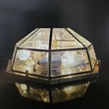 Lampe à suspension Achthoekige Deknudt Hollywood Regency Stijl 1980