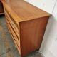 Vintage wood and rattan chest of drawers
