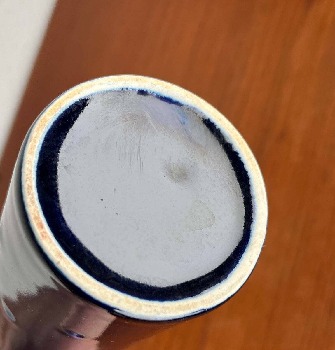 Cobalt blue ceramic vase from the Bangkok series by Melitta, mid-century, 1960s.