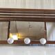 Solid wood and chrome metal coat rack - mid 20th century.