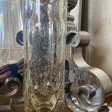 Vintage bubbled glass vase, 1970