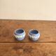 Pair of Candle Holders Saleron Wedgwood Jasperware Blue England