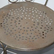 Series of 4 chairs of garden furniture wrought iron full years 60
