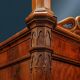 Ancient Piedmontese cabinet in wood, Italy, 19th century
