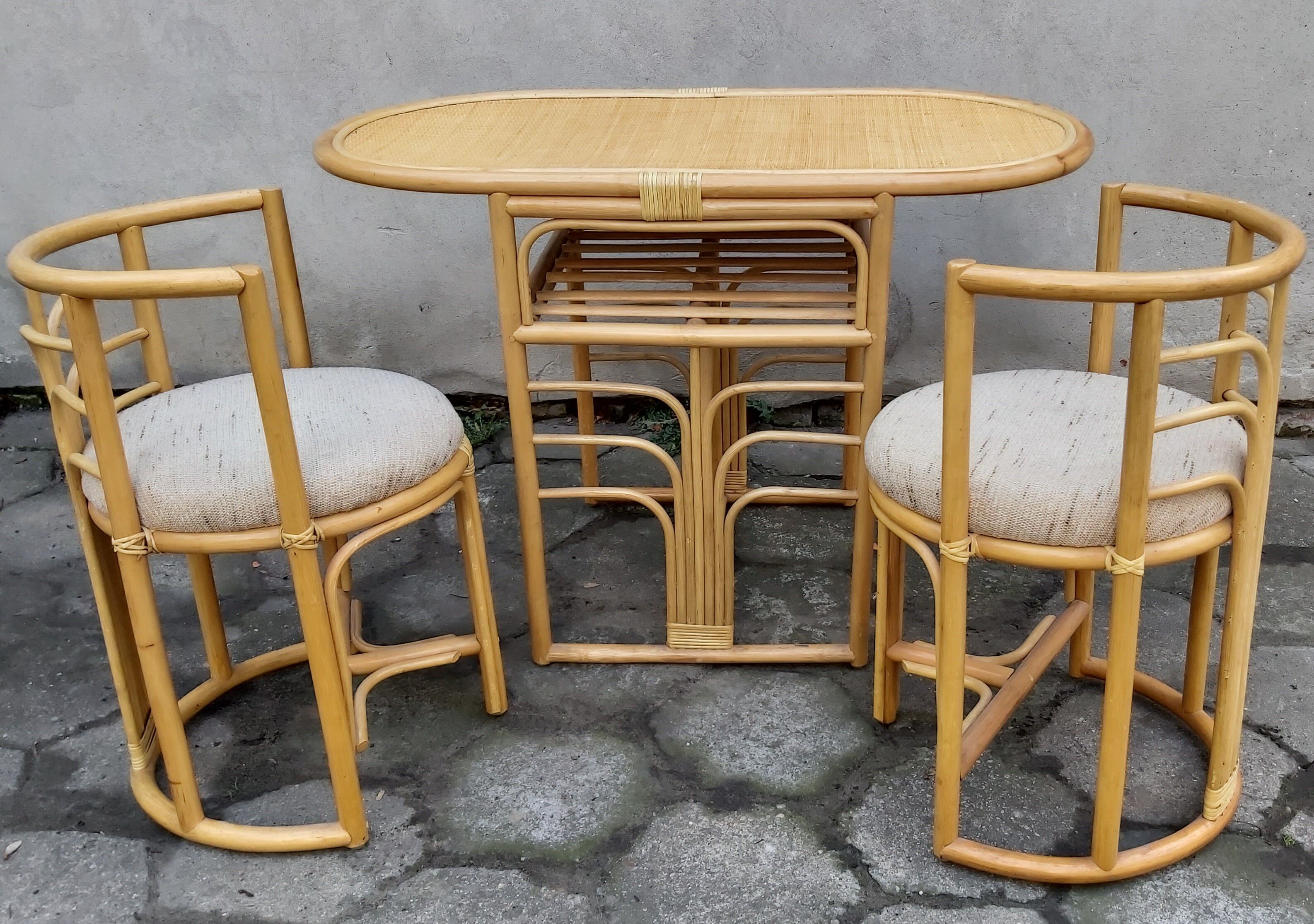 Rattan set, 1980s
