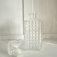 Glass whisky carafe with 4 glasses