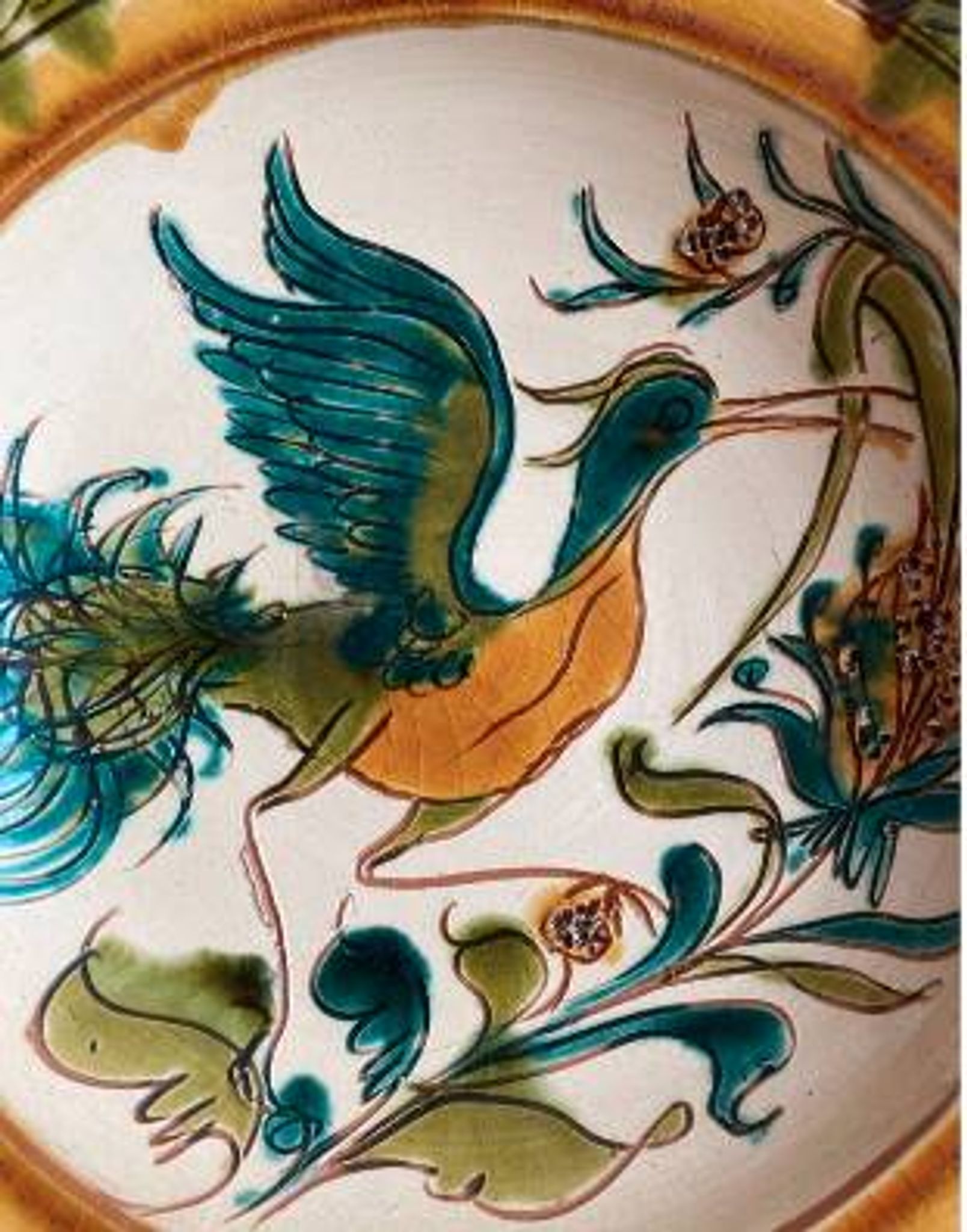 Magnificent Large Decorative Hungarian Plate (Szabó Kinga, Budapest)