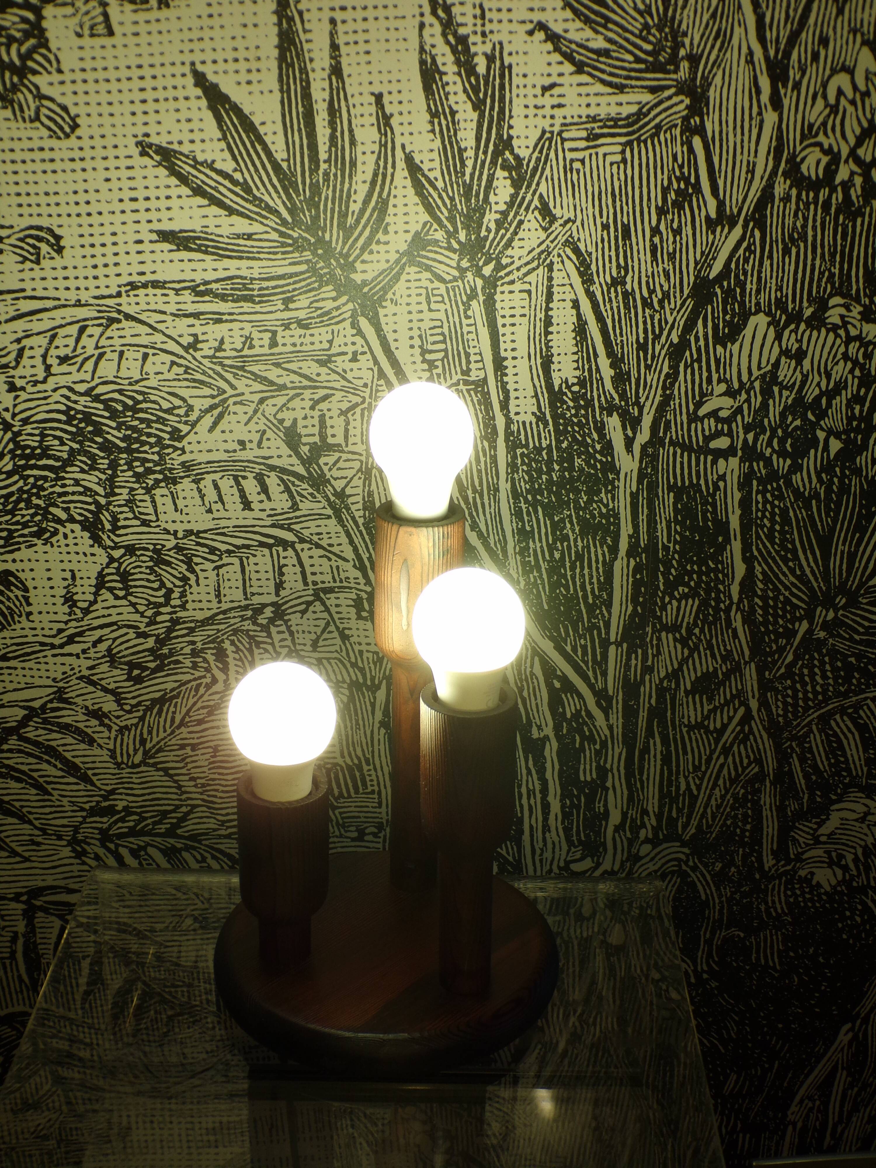 Temde Leuchten lamp in blackened pine