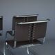 x4 Cantilever MR 10 chairs in the manner of Ludwig Mies van der Rohe.
