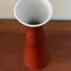 Vintage striped red vase (1950-1970) by the Metzler & Ortloff factory.