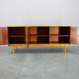 1960s Czechoslovakian maple veneer sideboard, high gloss finish