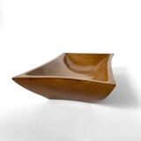 Large vintage solid wood bowl