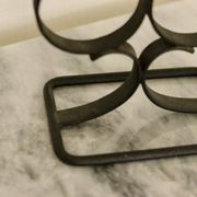 Candélabre vintage en métal avec revêtement noir